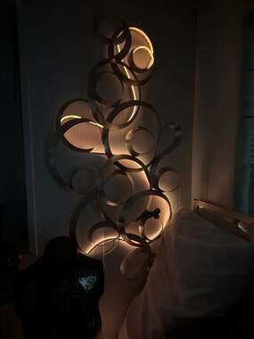 Vintage Curtis Jere 'Continuity' Brushed Steel Geometric Wall Sculpture